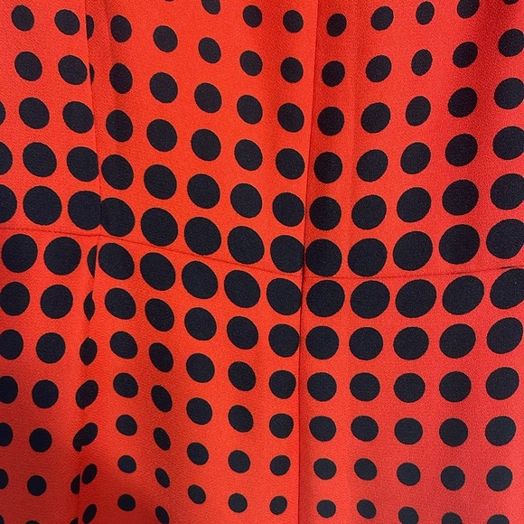 J.CREW Women’s Red Black Optic Polka Dots Sleeveless Lined Sheath Dress Size 10 - Picture 3 of 6